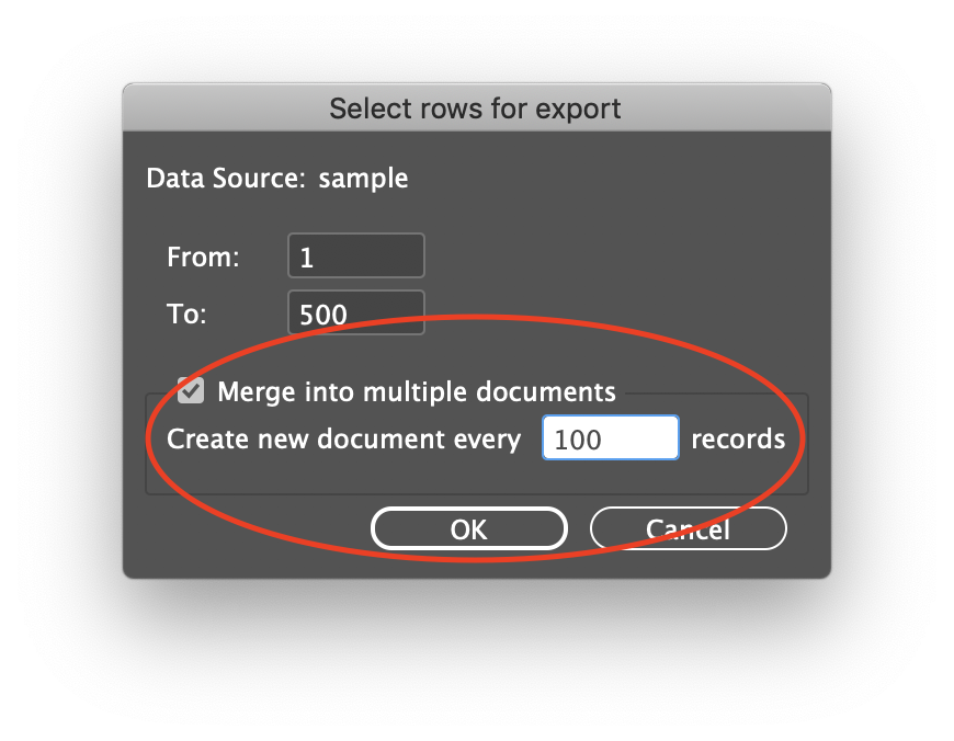 indesign data merge multiple records